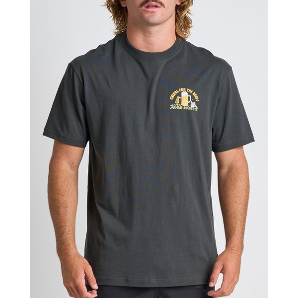 Cheers For The Beers Short Sleeve Tee Shirt - Charcoal