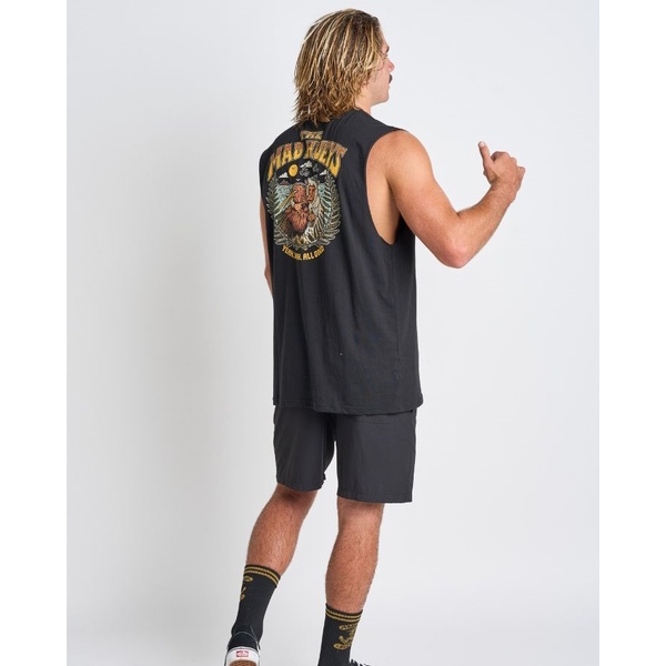 Yeah Nah Nz Short Sleeve Muscle Tee Shirt - Black