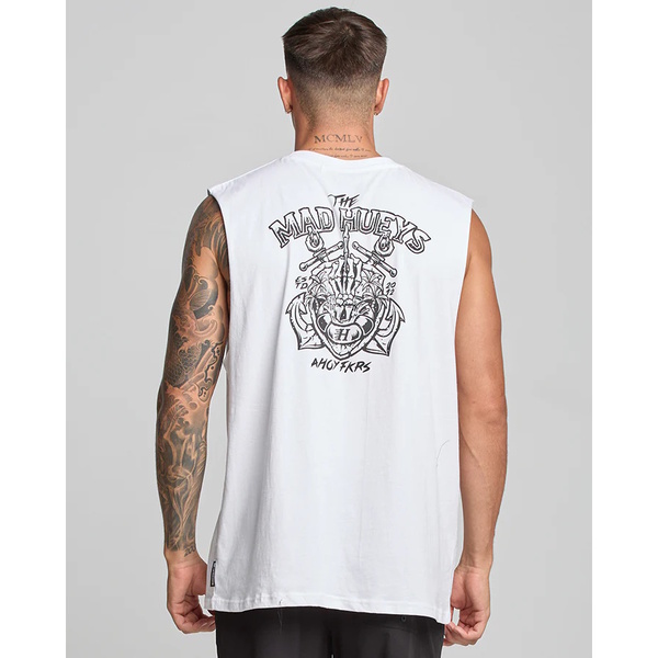 Ahoys Fkrs Short Sleeve Muscle Tee Shirt - White