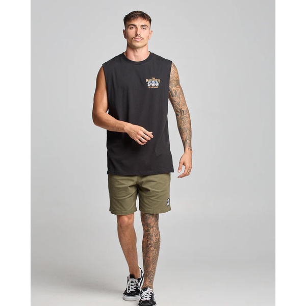 Captain Cooked Short Sleeve Muscle Tee Shirt - Black