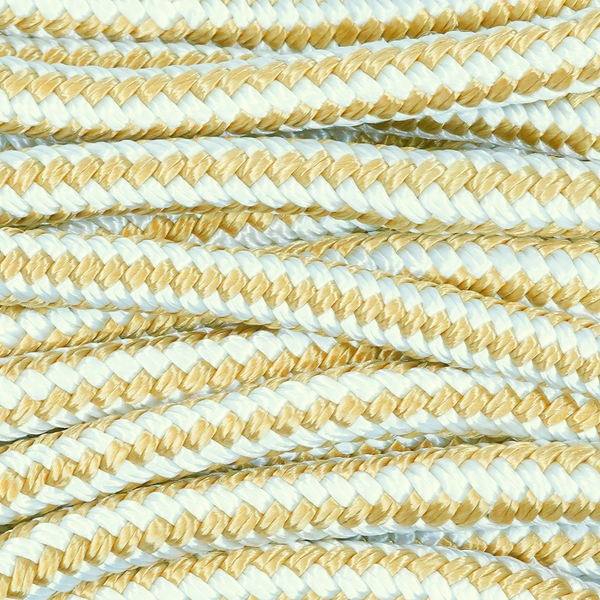 Double Braid Nylon Dock Line 12Mm X 6M - Gold / White