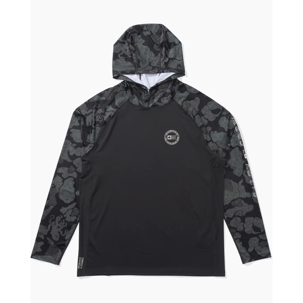 Apex Perforated Hood Long Sleeve Sunshirt - Black Camo