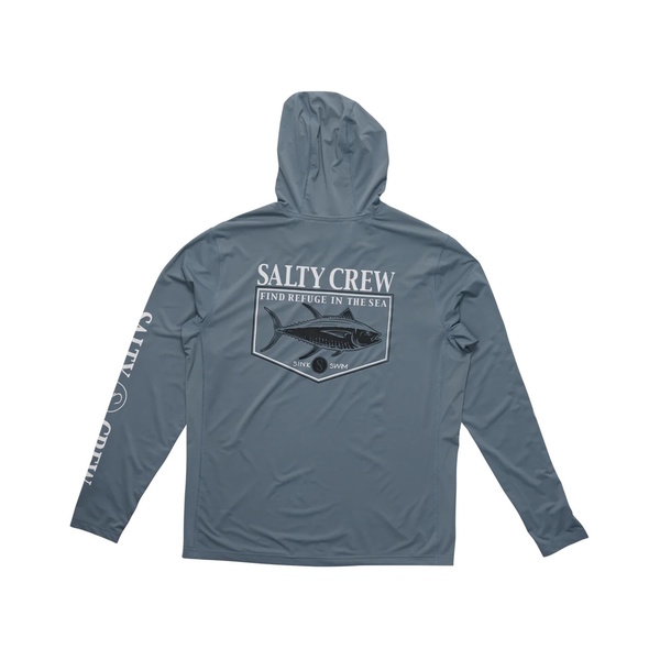 Angler Hooded Long Sleeve Sunshirt / Fishing Jersey - Storm