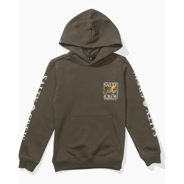 Ink Slinger Boys Hooded Fleece - Dusty Olive