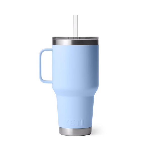 Rambler 35Oz (1035Ml) Mug With Straw - Big Sky Blue