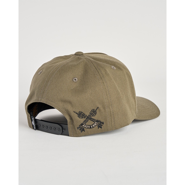 Ahoy Fkrs Shield Twill Snapback Cap - Olive