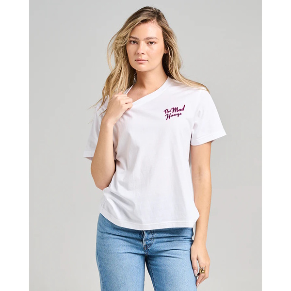 Seahorse Anchor Womens Short Sleeve Tee Shirt - White