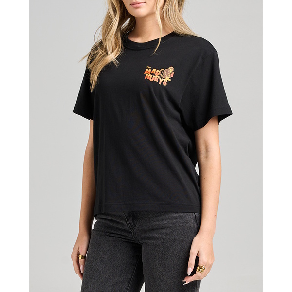 Rumble Jungle Womens Short Sleeve Tee Shirt - Black