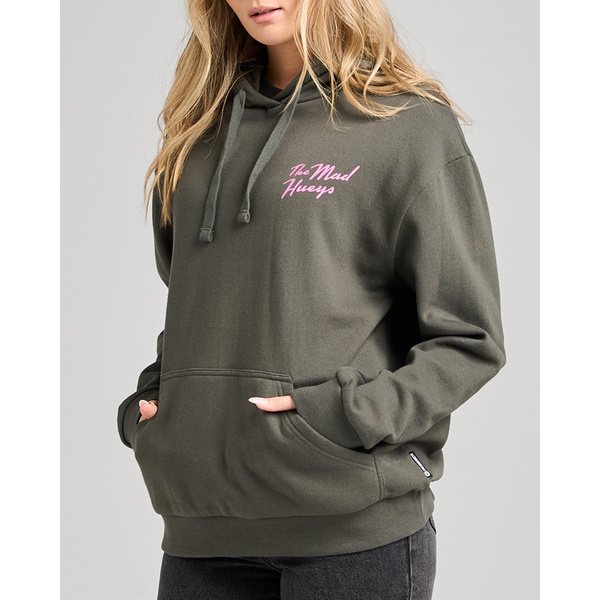 Seahorse Anchor Womens Pullover Fleece - Charcoal