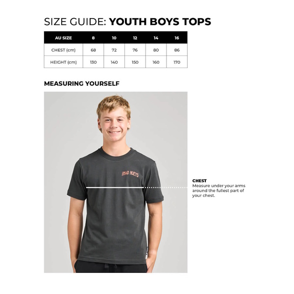 Chomping Chums Boys Short Sleeve Youth Tee Shirt - Vintage Black