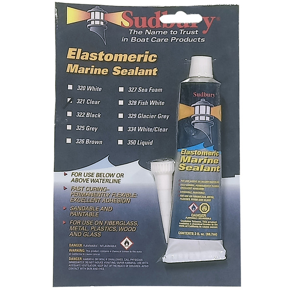 321 Clear Fast Cure Polymer Elastomeric Marine Sealant Tube (89Ml)