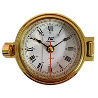 Traditional 3" Brass Porthole Style Clock