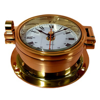 Traditional 3" Brass Porthole Style Clock (6 Only)