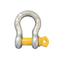Hi Tensile Tested Galvanised Bow Shackle 13mm w/16mm pin - 2000kg WL