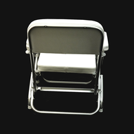 Padded Folding Alloy Deck Chair - Premier / Off White