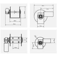 Pro Rapid 1000 Anchor Drum Winch W/Rope/Acc Pk 