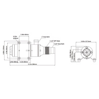 24V Macerator Pump For Toilet Waste - 45Lpm