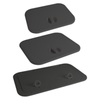 AES Plastic Black 1 Latch Access Hatch 375x285mm