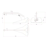 Stainless Plough Anchor (Delta Type) W/ Slider 6Kg (To 5.5M)