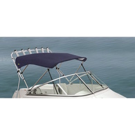 Whitewater Pro Bimini Top 3 Bow Blue W/Rocket Launcher 