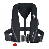 165N Crewfit Inflatable Lifejacket Adult Manual Black/Grey
