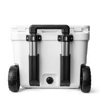 Roadie 32 Wheeled Ice Box With Telescopic Handle - White - 30 Litre