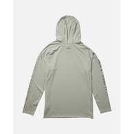 Alpha Flag Perforated Hooded Long Sleeve Tech T-Shirt With Mask - Gray