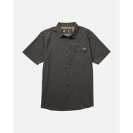 Offshore Short Sleeve Tech Woven Tee Shirt - Charcoal