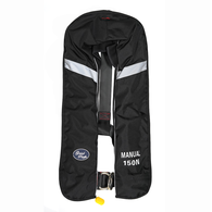 Manual 150N Inflatable Lifejacket w/Deck Harness CE Rated!