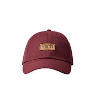 Leather Logo Badge Hat Harvest Red