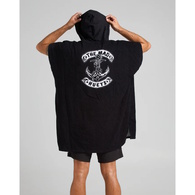 Skull Anchor Hooded Poncho Beach Towel - Black