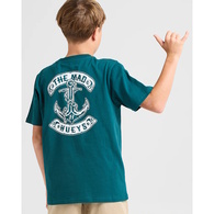 Skull Anchor Boys Short Sleeve Youth Tee Shirt - Atlantic