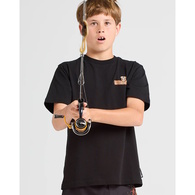 The Kraken Captain Boys Short Sleeve Youth Tee Shirt - Black