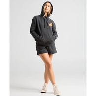 Sunflower Anchor Womens Pullover Fleece - Vintage Black