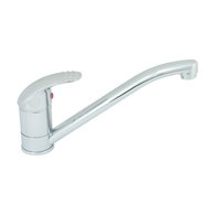 Coral Hot & Cold Quality Chrome Long Swivel Sink Tap with Mixer - Ceramic Valves