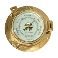 Brass Porthole Barometer 4.5" (117mm w/186mm base)