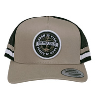 Born To Fish Twill Trucker Cap - Tan