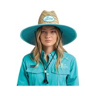 Good Vibes Womens Straw Hat - Aqua