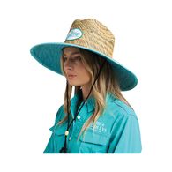 Good Vibes Womens Straw Hat - Aqua