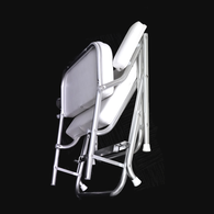 Padded Folding Alloy Deck Chair - Premier / Off White