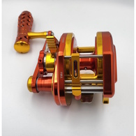 WIKI MASTER VIP 2000XH Turbo Overhead Lever Drag Reel Orange Gold