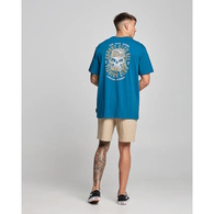 Caught Fk All Short Sleeve Tee Shirt - Dark Cobalt 