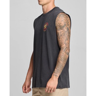 Kraken Tins Short Sleeve Muscle Tee Shirt - Washed Black