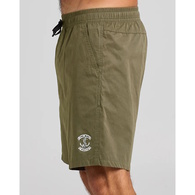 Skull Anchor Volley Short 18" - Olive