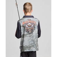 The Island Captain Youth UPF 50+ Boys Fishing Jersey - Faded Dust