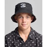 Anchor Bones Youth Boys Reversible Bucket Hat - Black