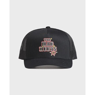 Skull tattoo Womens Twill Trucker Cap - Black