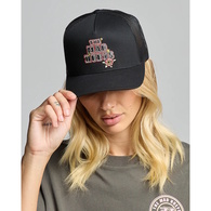 Skull Tattoo Womens Twill Trucker Cap - Black