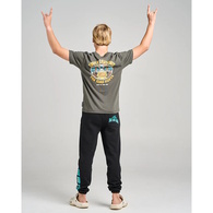 Loose Cannons Boys Short Sleeve Youth Tee Shirt - Charcoal