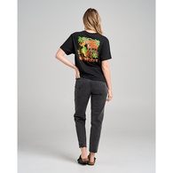 Rumble Jungle Womens Short Sleeve Tee Shirt - Black